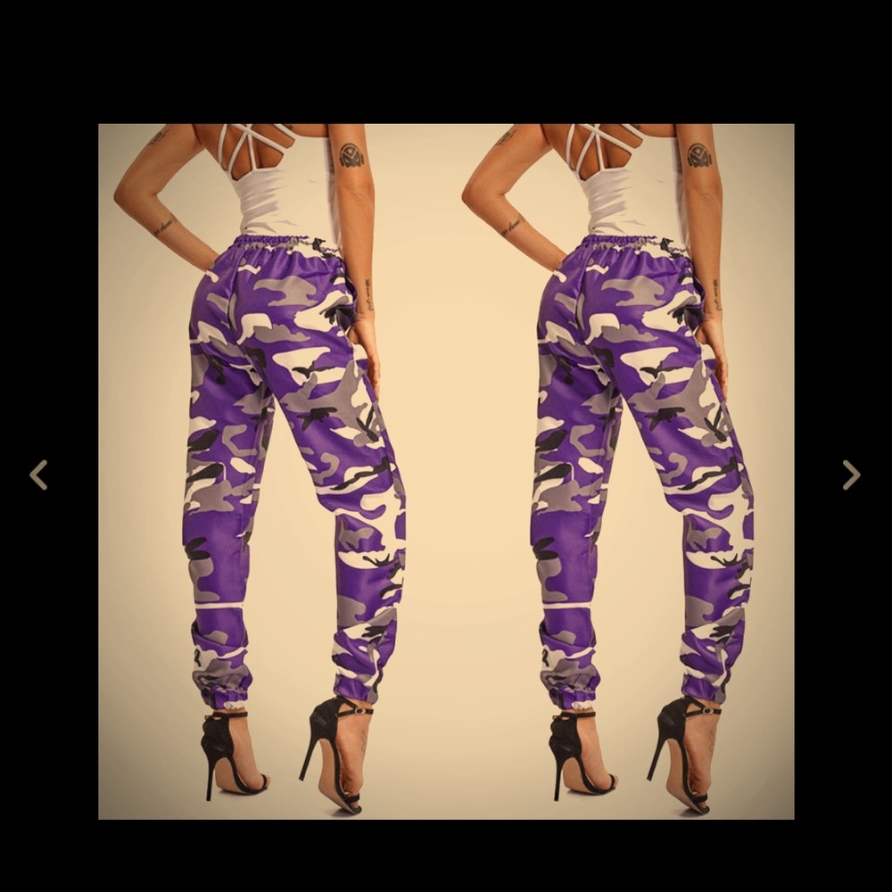 Purple camo pants